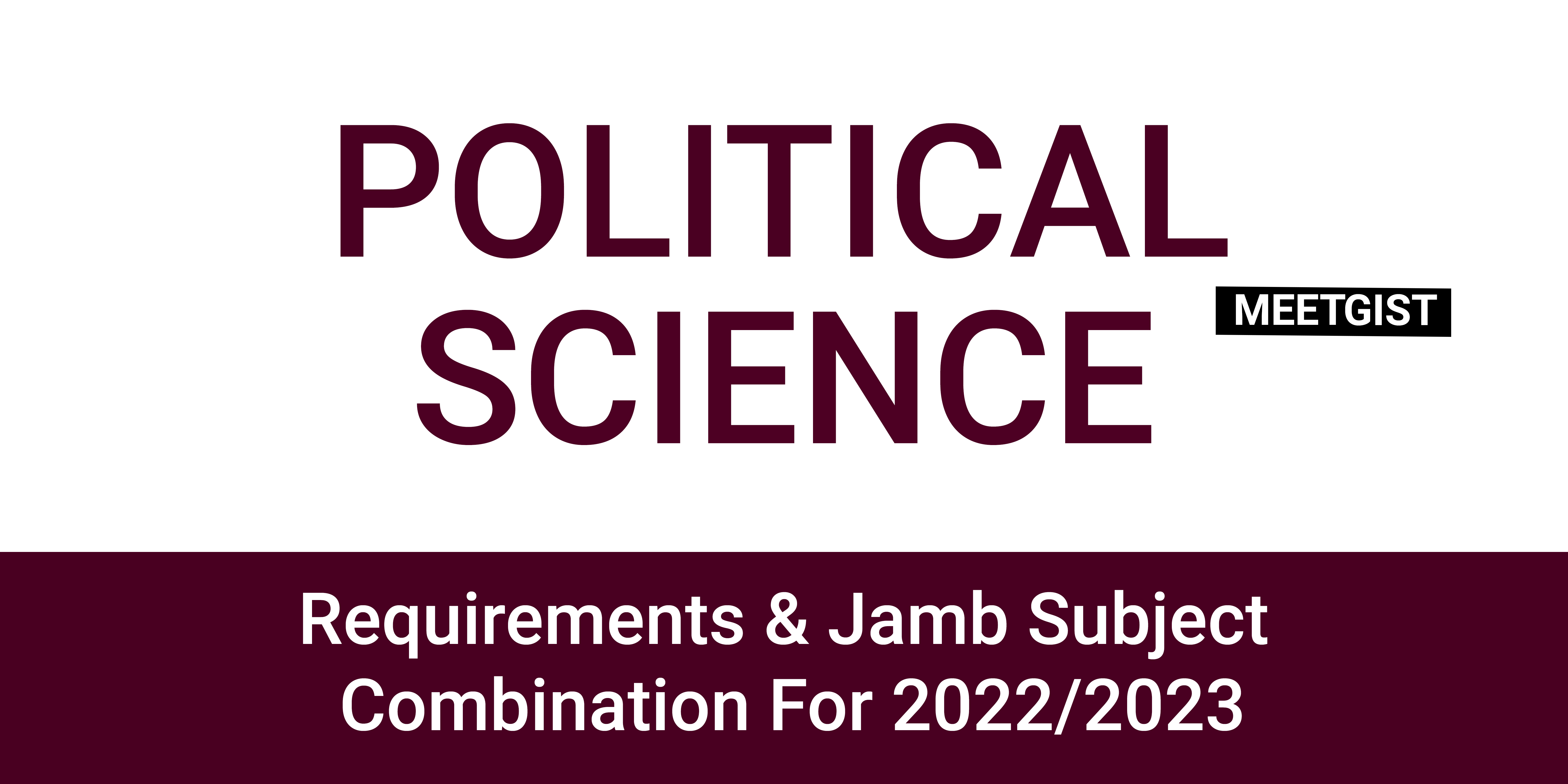 Subject Combination For Political Science